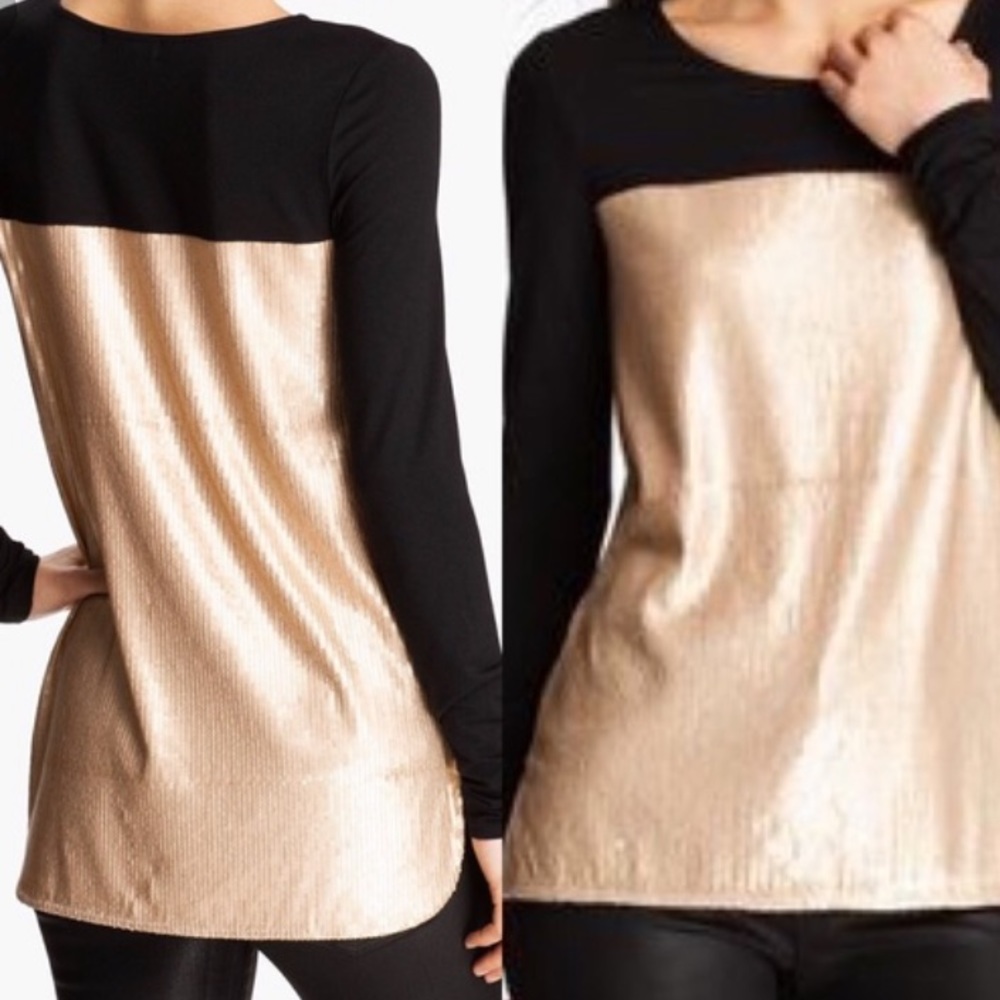 Trouvé gold and black top